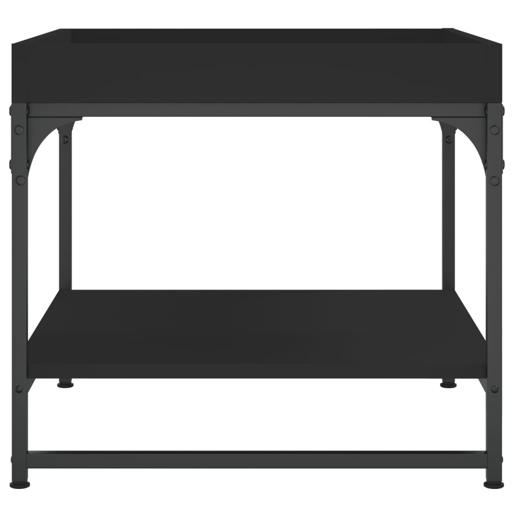 Table basse noir 49,5x49,5x45 cm bois d'ingénierie - XIOS