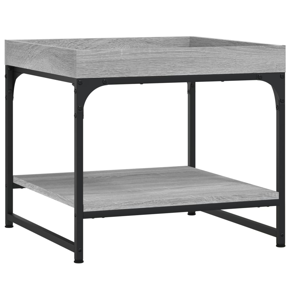 Table basse sonoma gris 49,5x49,5x45 cm bois d'ingénierie - XIOS