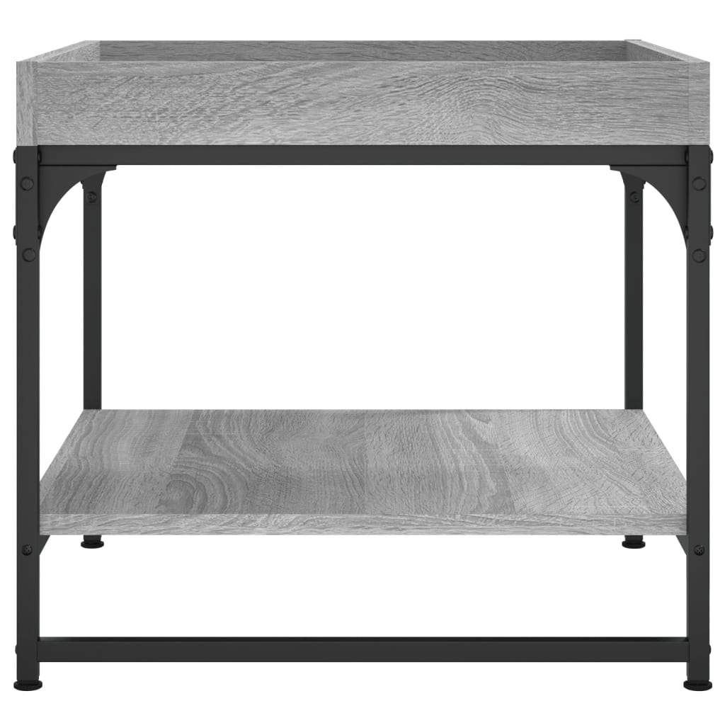 Table basse sonoma gris 49,5x49,5x45 cm bois d'ingénierie - XIOS