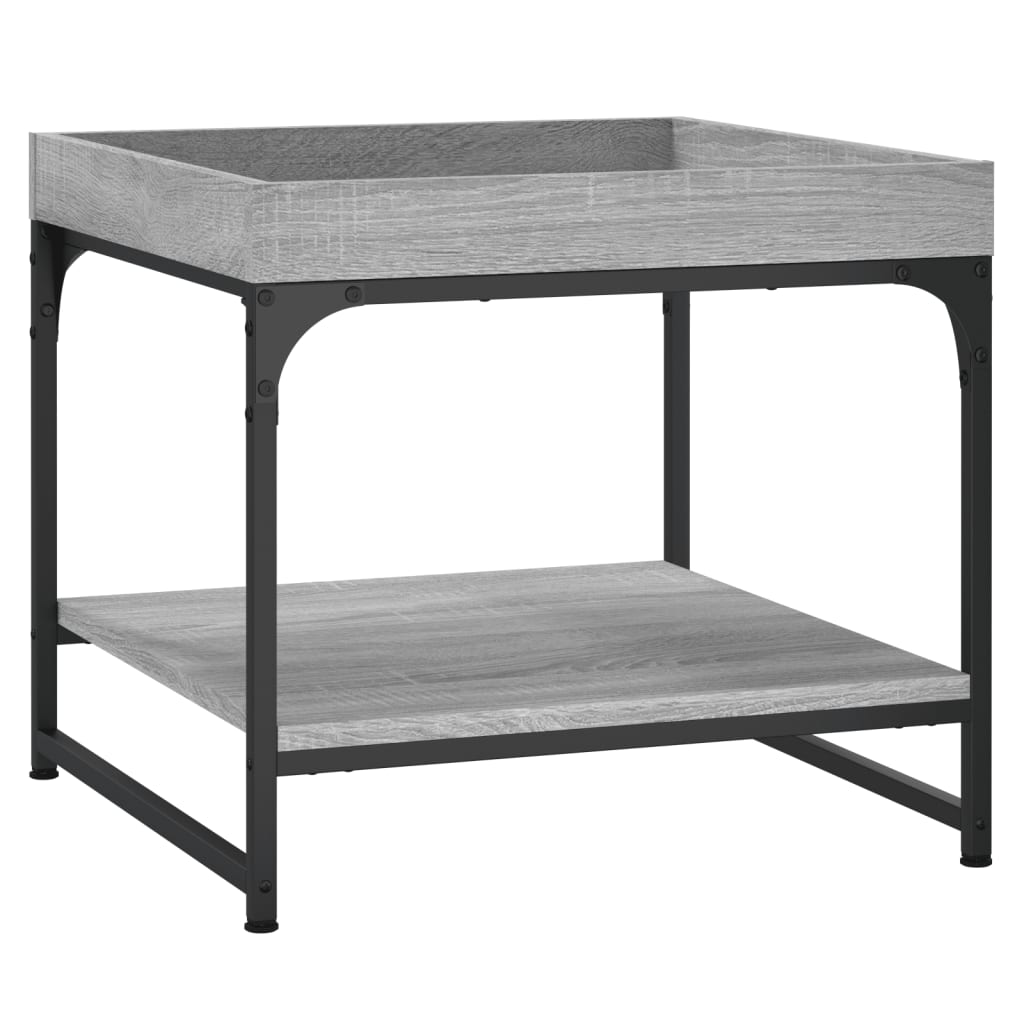 Table basse sonoma gris 49,5x49,5x45 cm bois d'ingénierie - XIOS