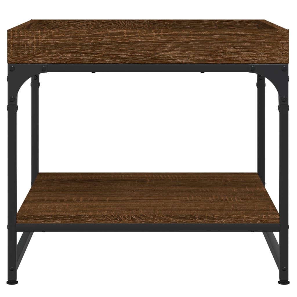 Table basse chêne marron 49,5x49,5x45 cm bois d'ingénierie - XIOS