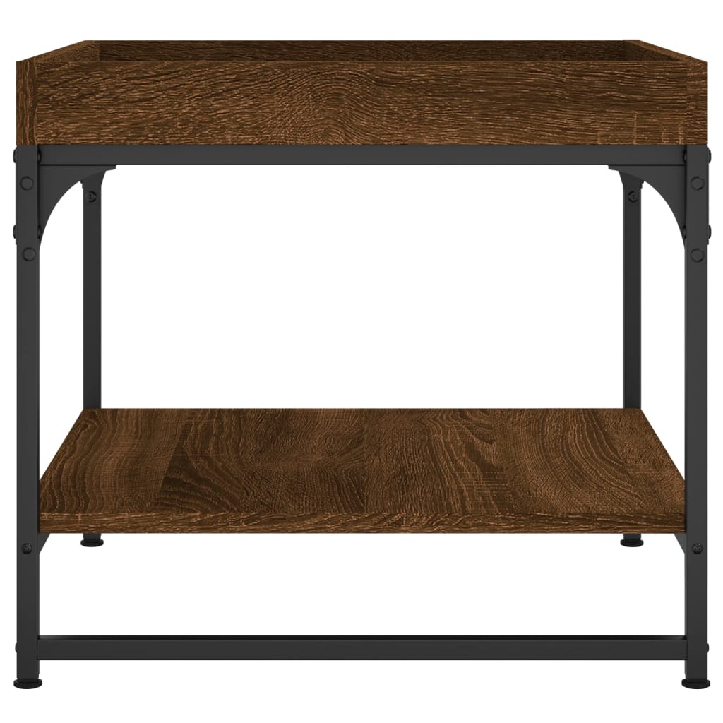 Table basse chêne marron 49,5x49,5x45 cm bois d'ingénierie - XIOS