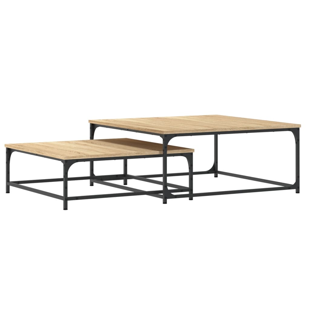 Tables basses gigognes 2 pcs chêne sonoma bois d'ingénierie - XIOS