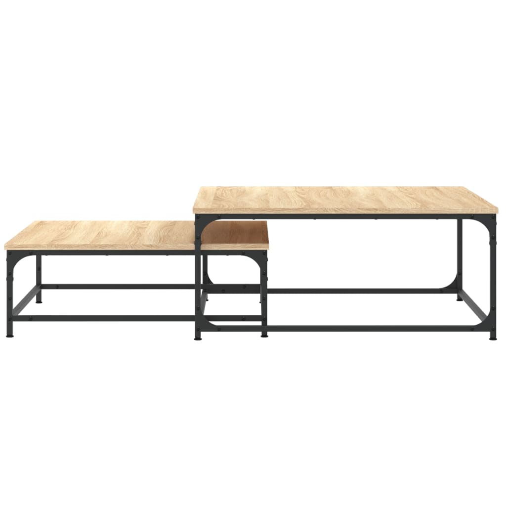 Tables basses gigognes 2 pcs chêne sonoma bois d'ingénierie - XIOS
