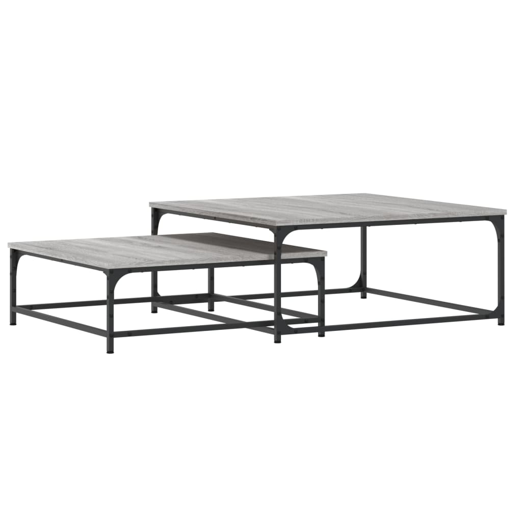 Tables basses gigognes 2 pcs sonoma gris bois d'ingénierie - XIOS