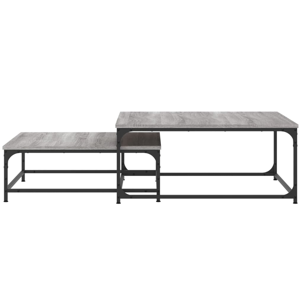 Tables basses gigognes 2 pcs sonoma gris bois d'ingénierie - XIOS