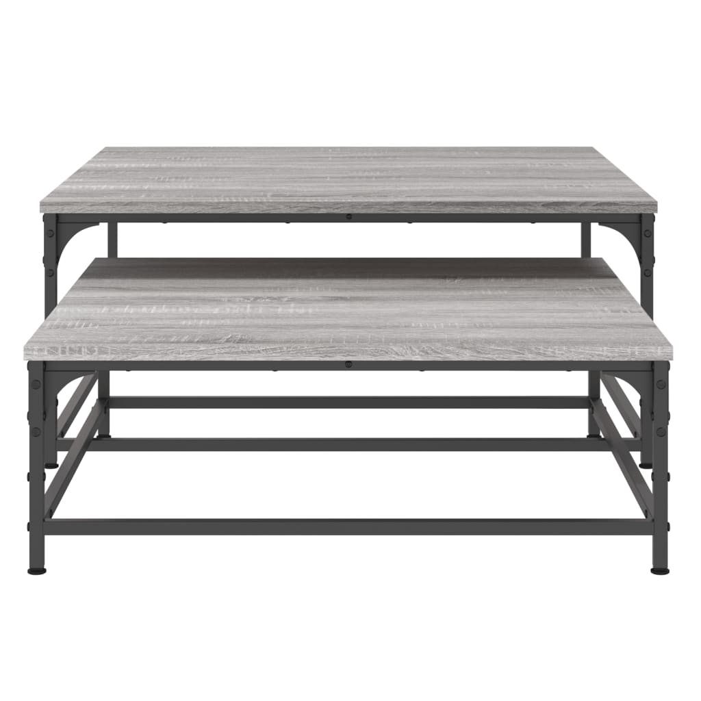 Tables basses gigognes 2 pcs sonoma gris bois d'ingénierie - XIOS