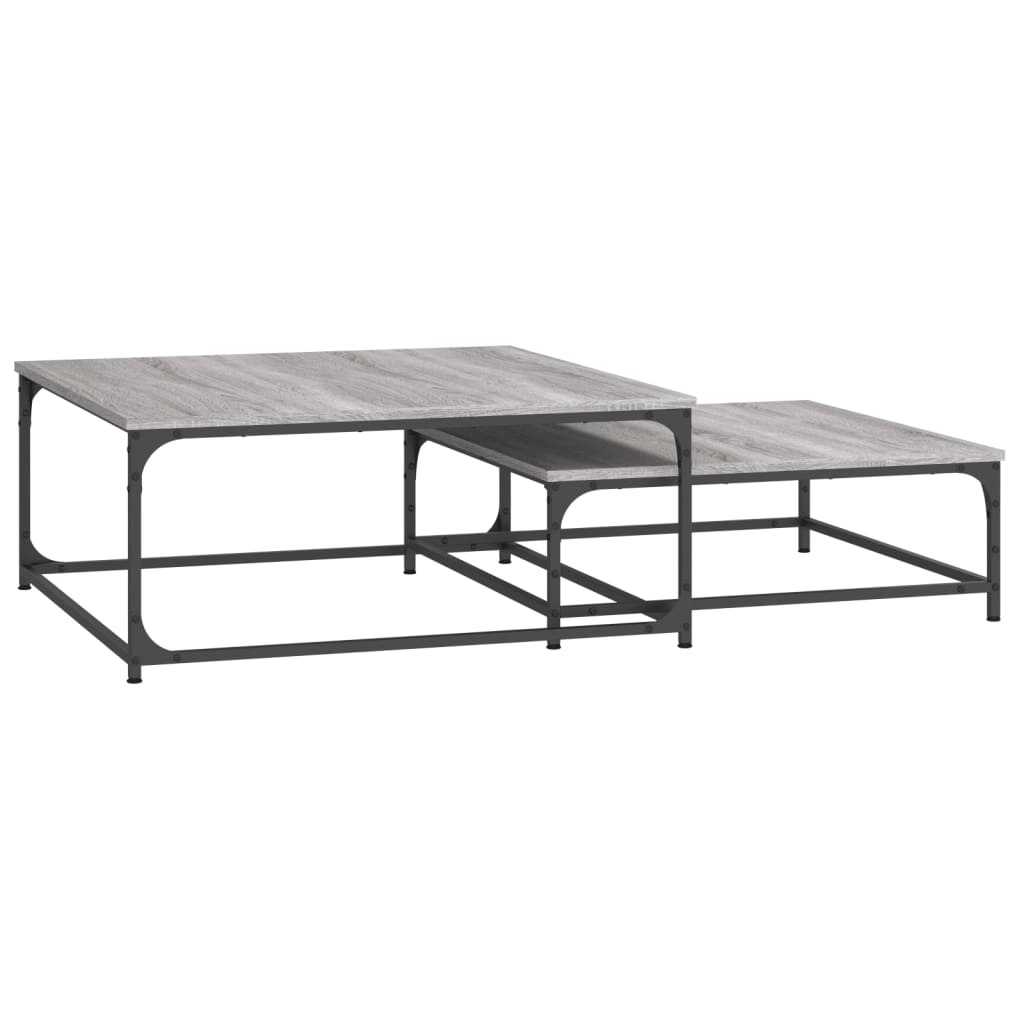 Tables basses gigognes 2 pcs sonoma gris bois d'ingénierie - XIOS