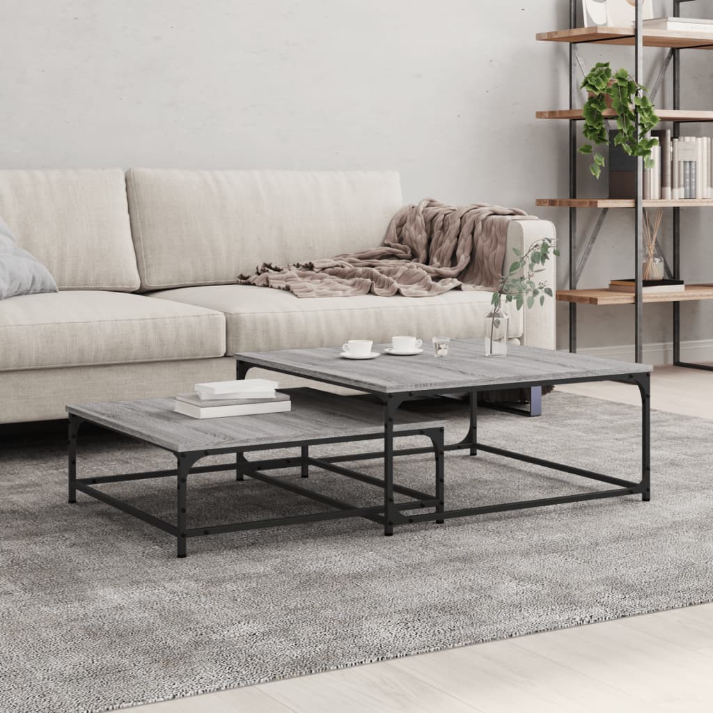 Tables basses gigognes 2 pcs sonoma gris bois d'ingénierie - XIOS
