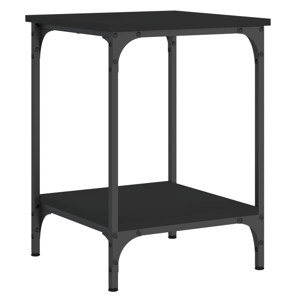Table basse noir 40x40x55 cm bois d'ingénierie - XIOS