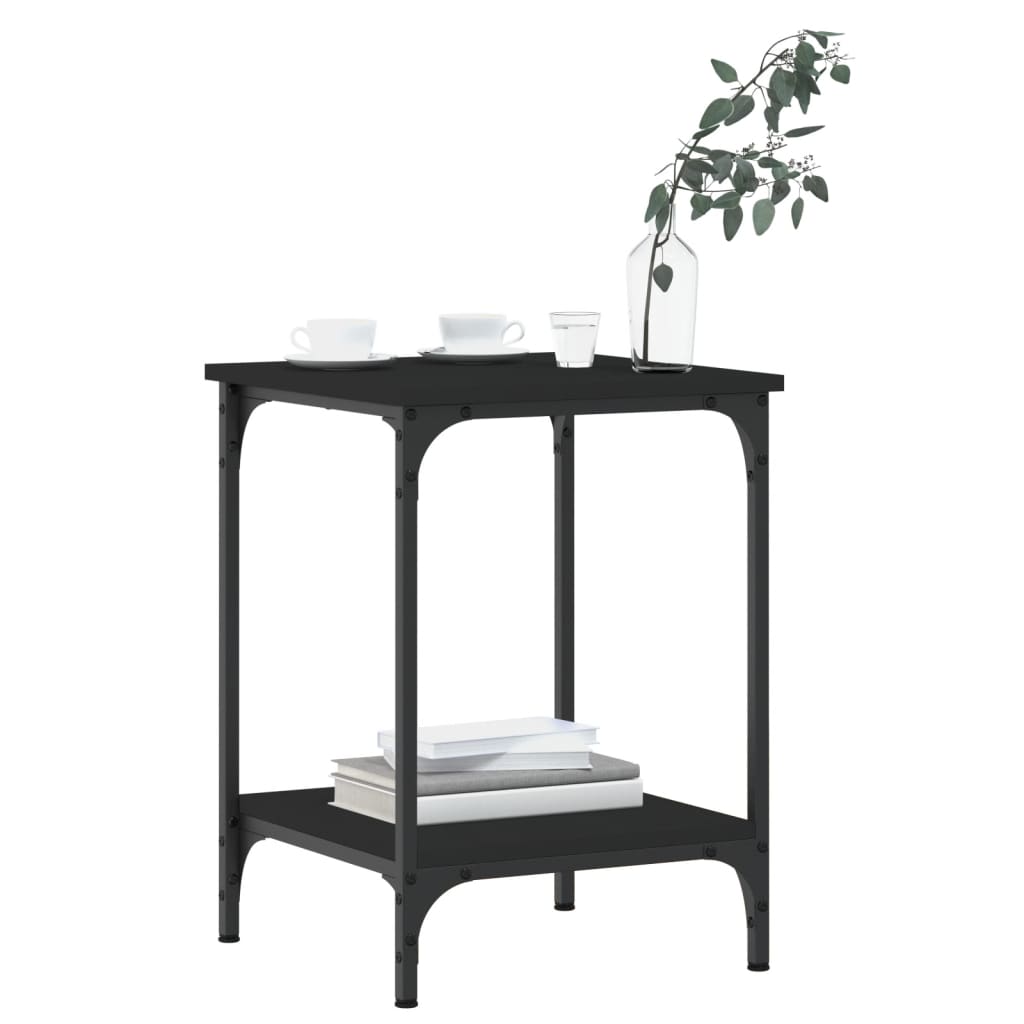 Table basse noir 40x40x55 cm bois d'ingénierie - XIOS