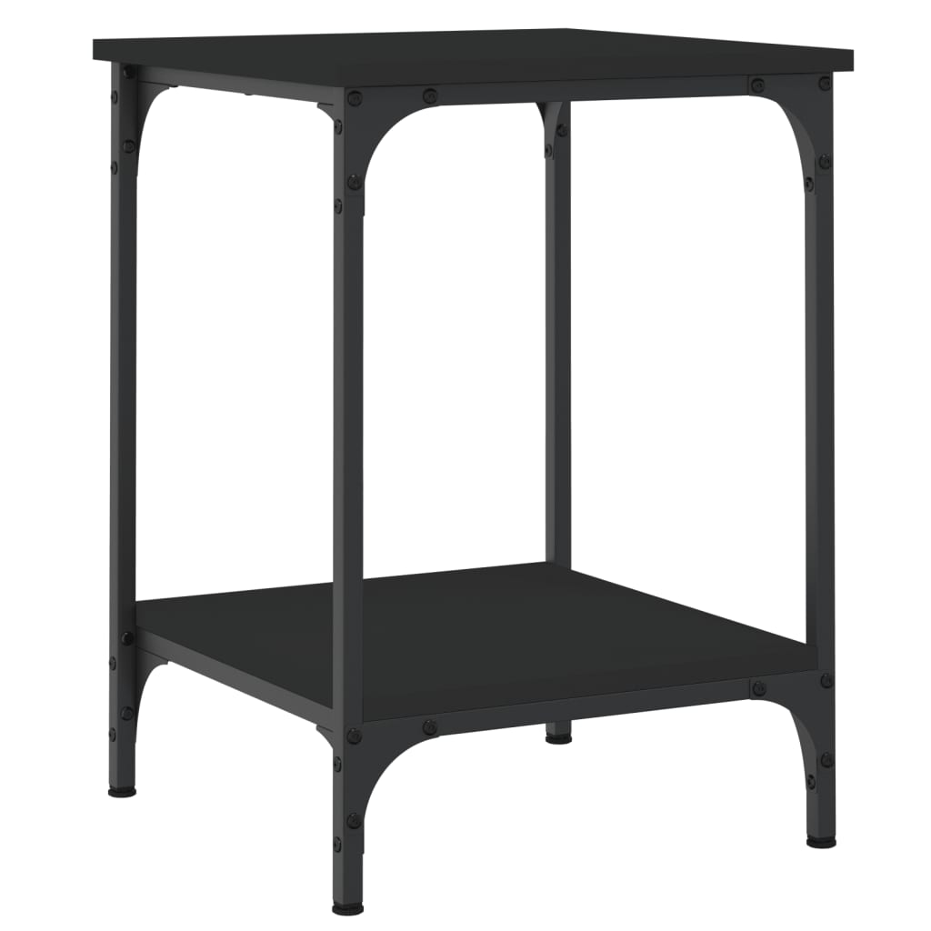 Table basse noir 40x40x55 cm bois d'ingénierie - XIOS