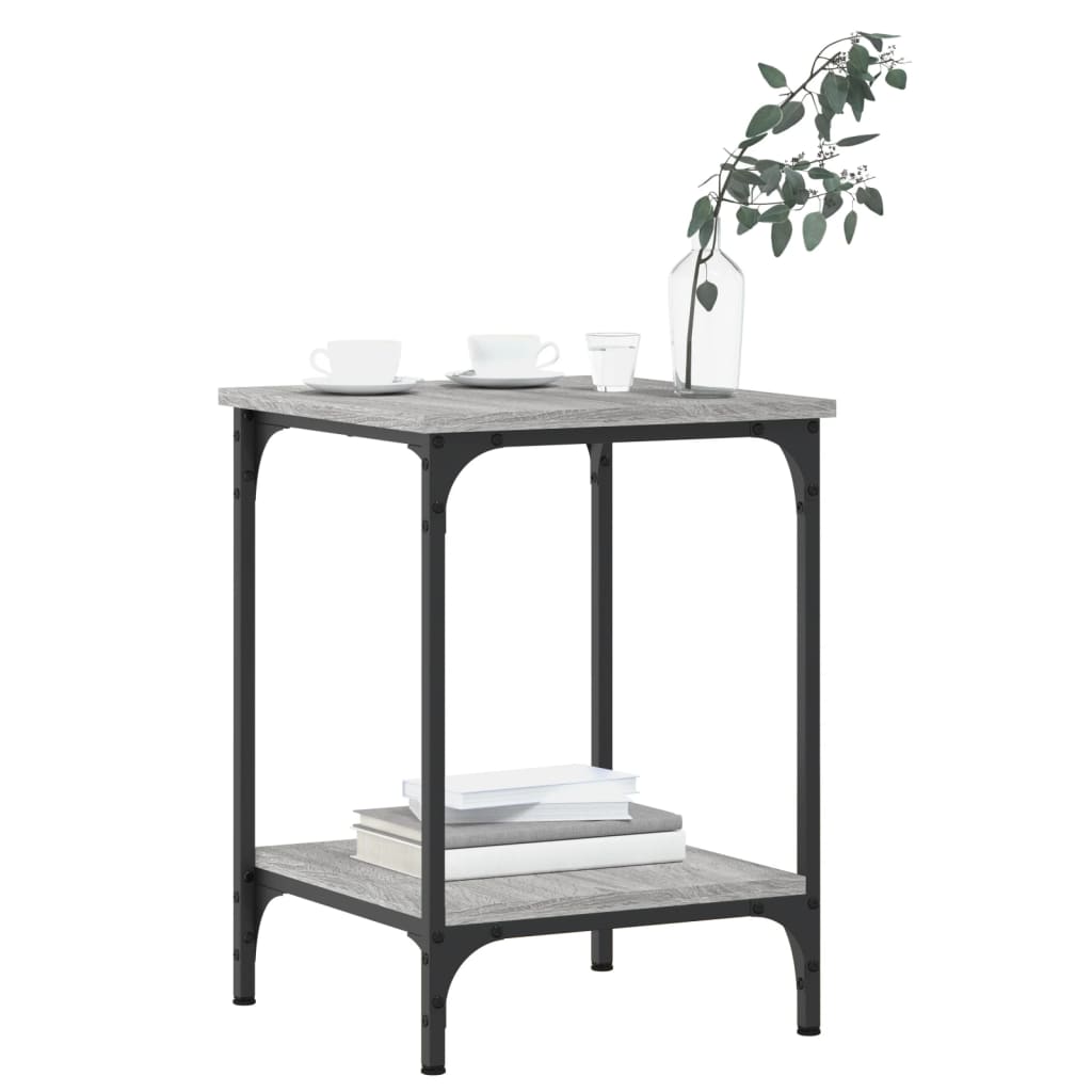 Table basse sonoma gris 40x40x55 cm bois d'ingénierie - XIOS
