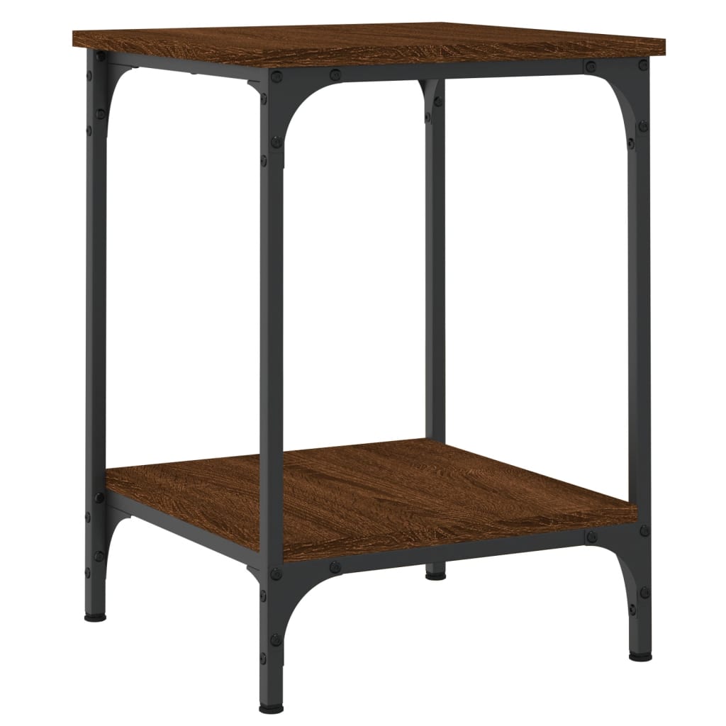 Table basse chêne marron 40x40x55 cm bois d'ingénierie - XIOS
