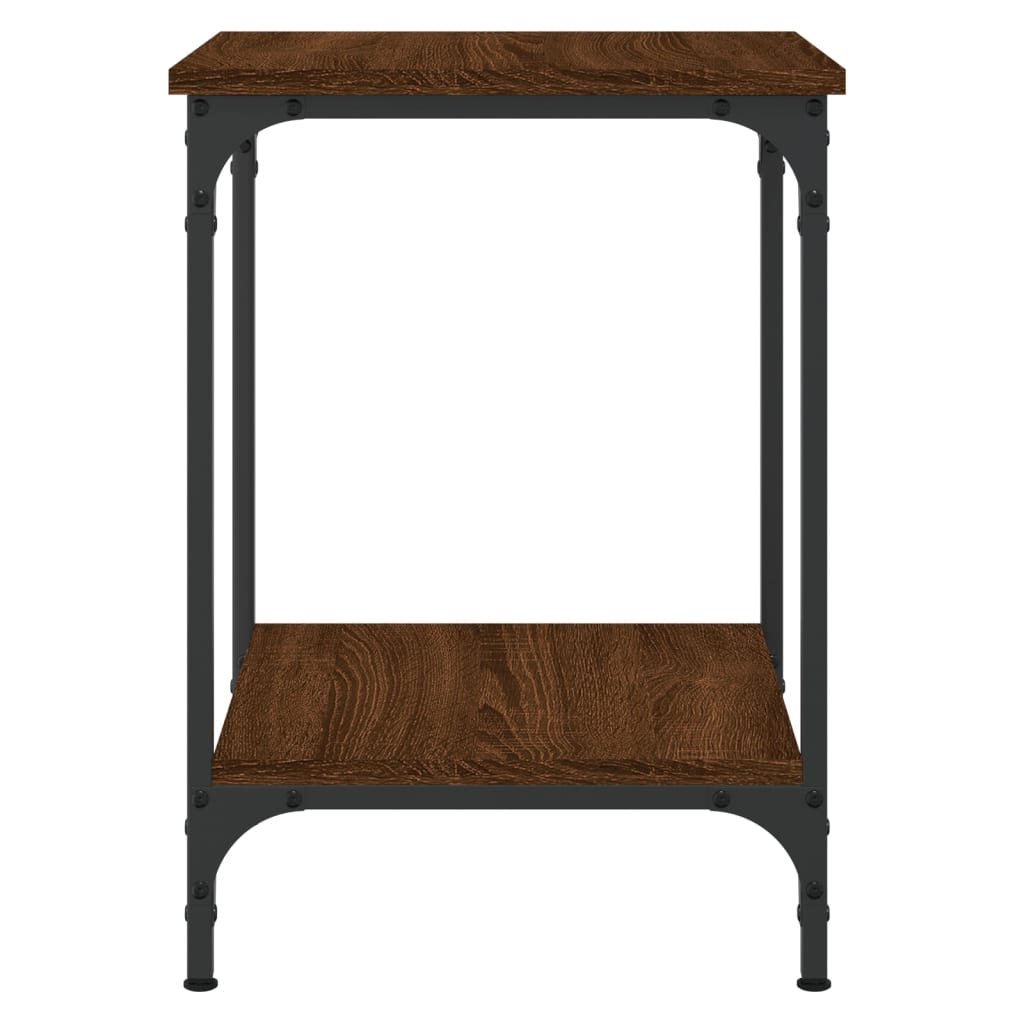 Table basse chêne marron 40x40x55 cm bois d'ingénierie - XIOS