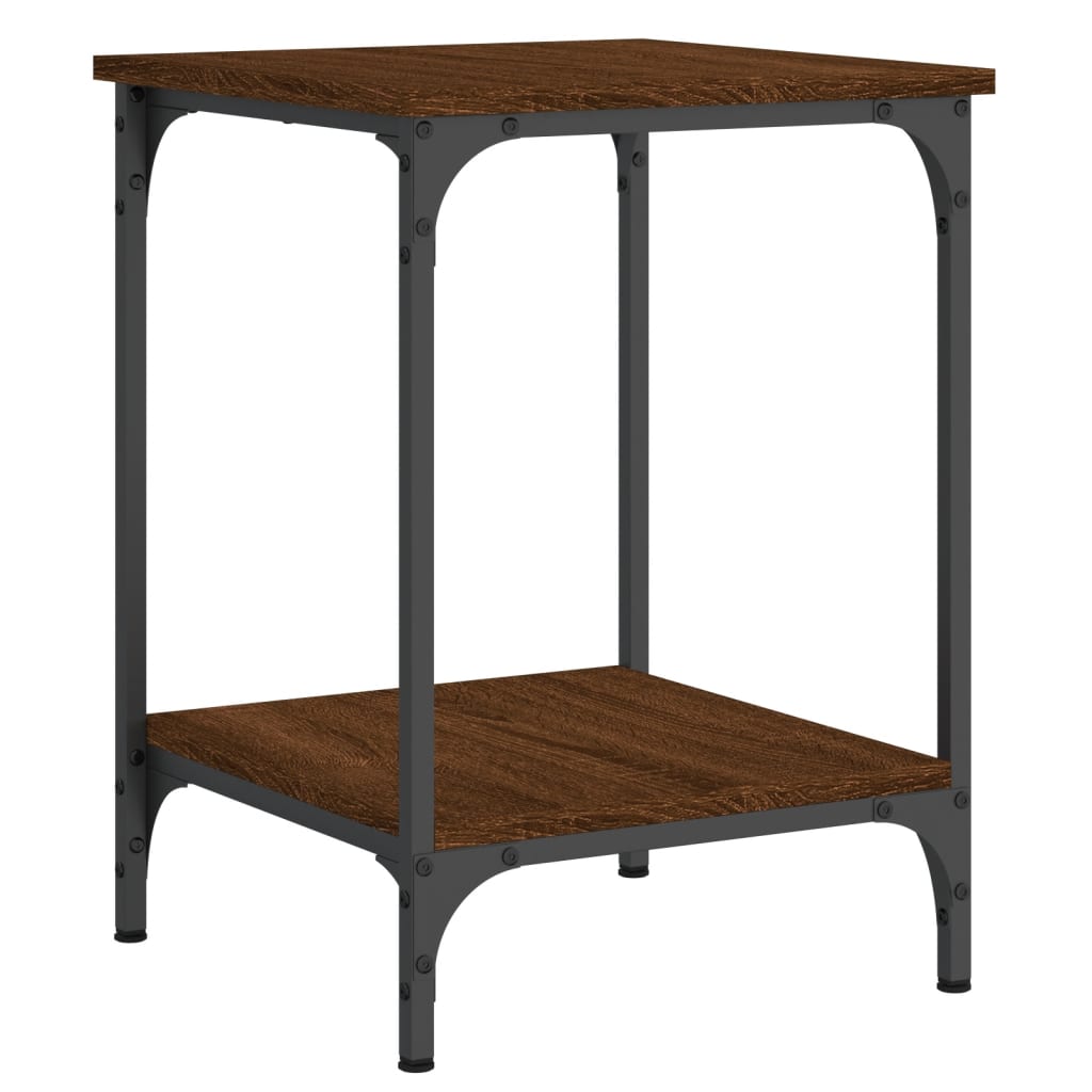 Table basse chêne marron 40x40x55 cm bois d'ingénierie - XIOS