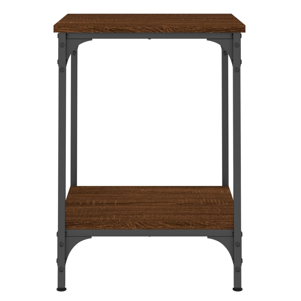 Table basse chêne marron 40x40x55 cm bois d'ingénierie - XIOS