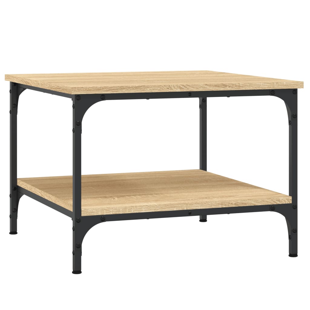 Table basse chêne sonoma 55x55x40 cm bois d'ingénierie - XIOS
