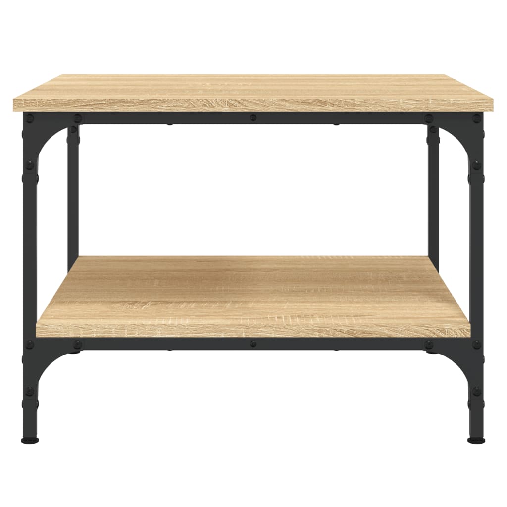 Table basse chêne sonoma 55x55x40 cm bois d'ingénierie - XIOS