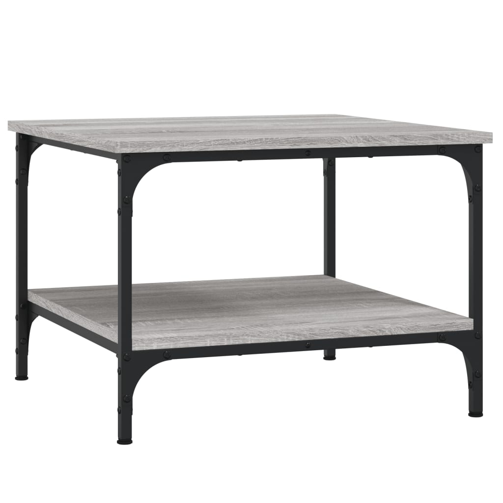 Table basse sonoma gris 55x55x40 cm bois d'ingénierie - XIOS