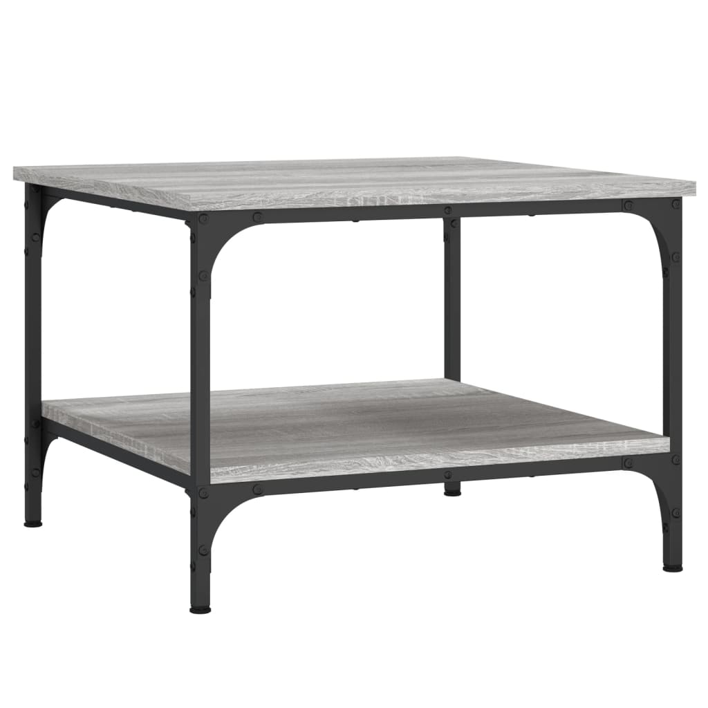 Table basse sonoma gris 55x55x40 cm bois d'ingénierie - XIOS