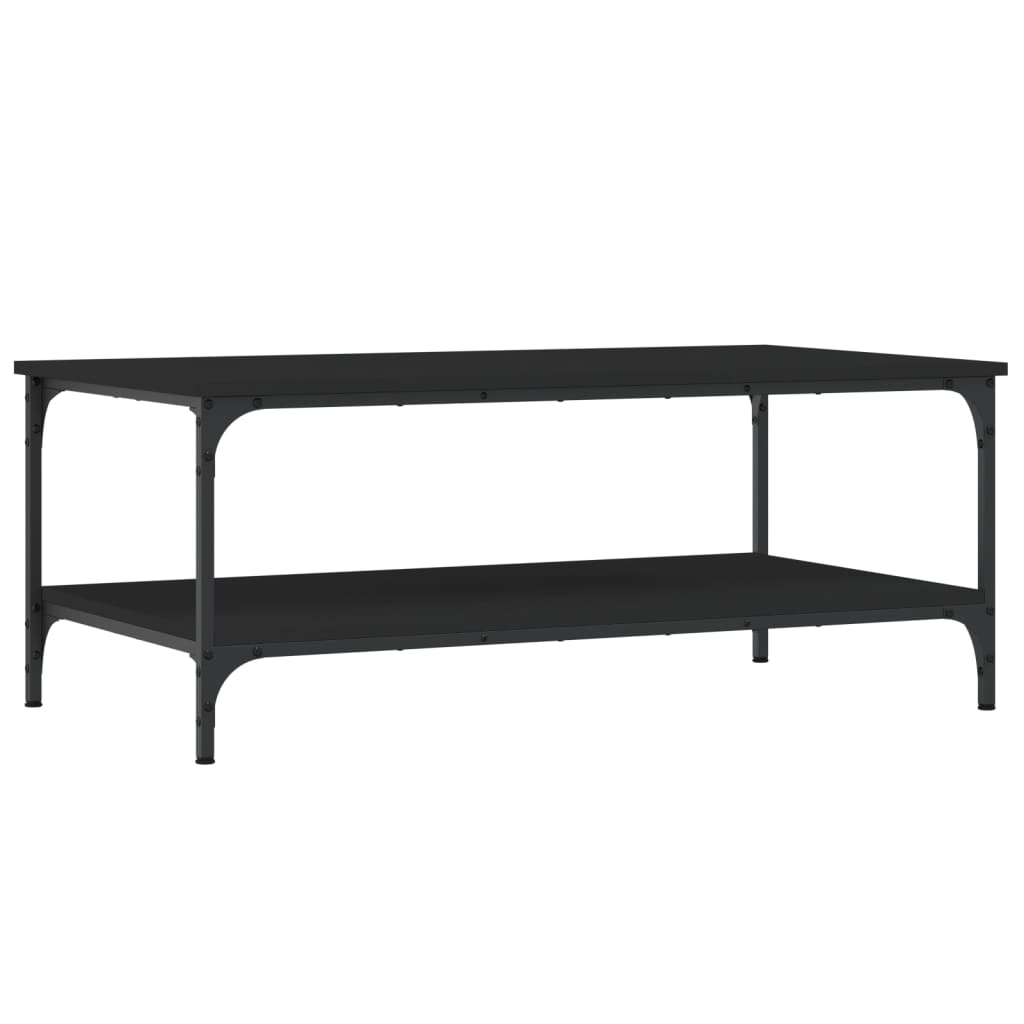Table basse noir 100x55x40 cm bois d'ingénierie - XIOS