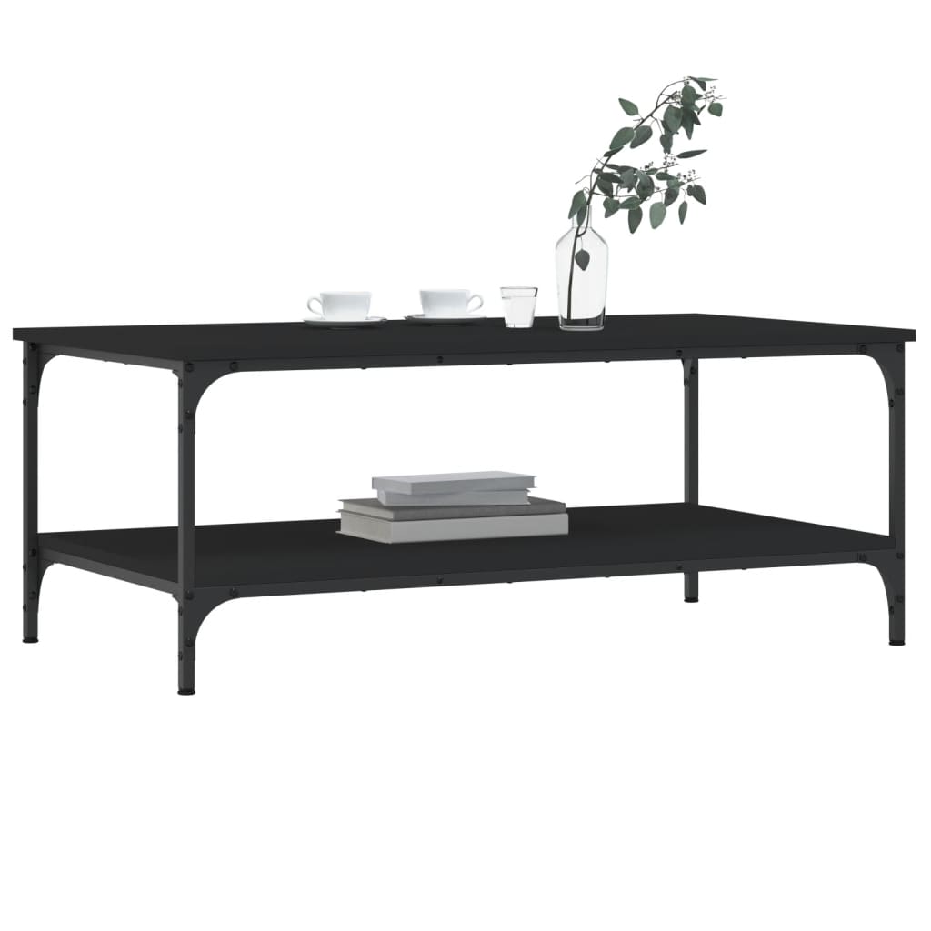 Table basse noir 100x55x40 cm bois d'ingénierie - XIOS