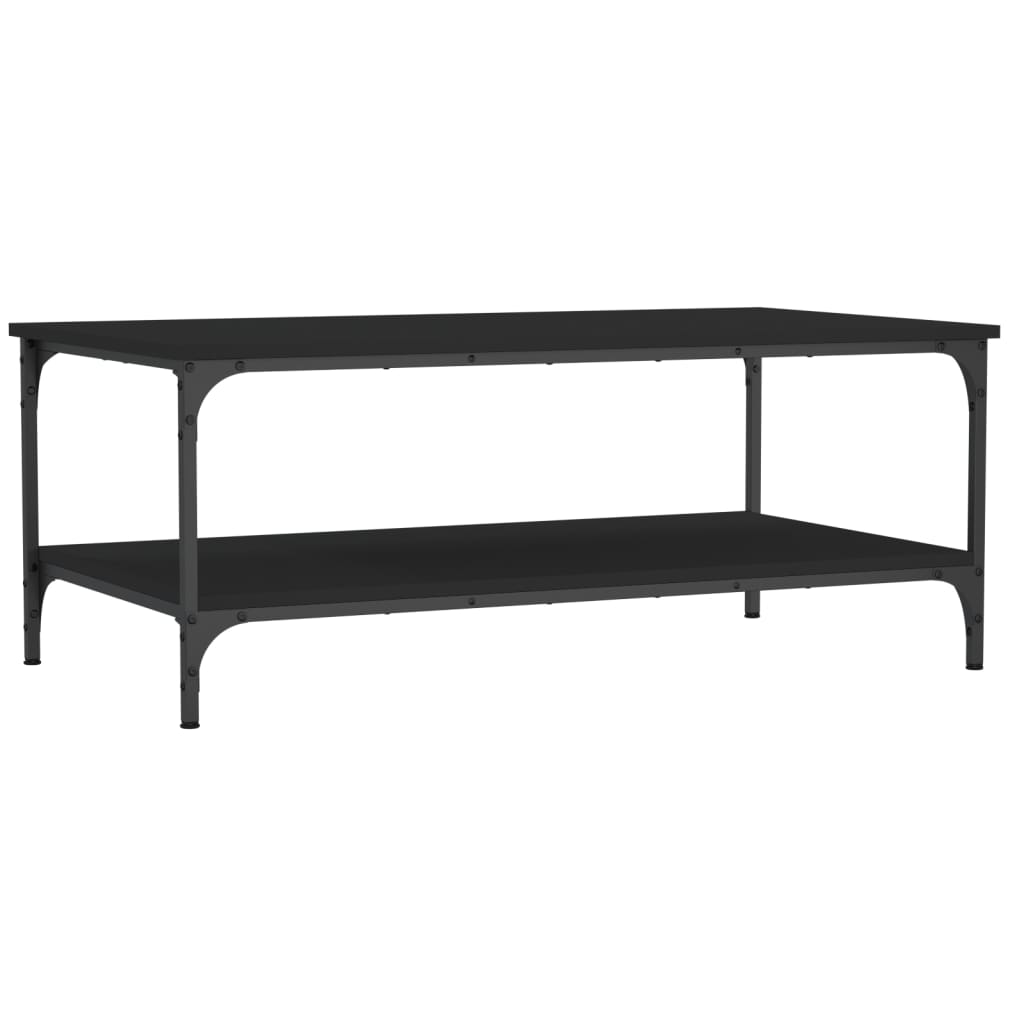 Table basse noir 100x55x40 cm bois d'ingénierie - XIOS