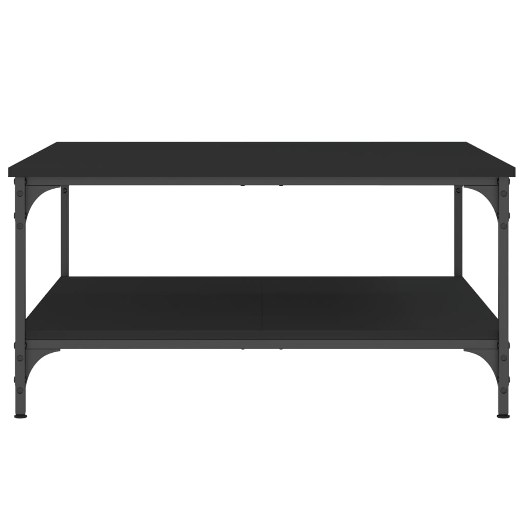 Table basse noir 80x80x40 cm bois d'ingénierie - XIOS