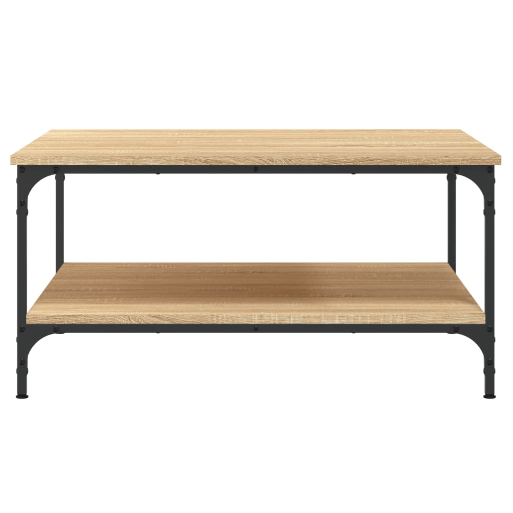 Table basse chêne sonoma 80x80x40 cm bois d'ingénierie - XIOS