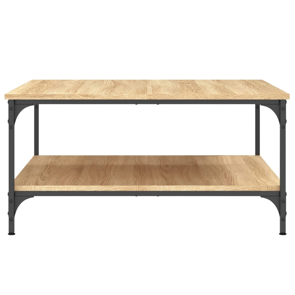 Table basse chêne sonoma 80x80x40 cm bois d'ingénierie - XIOS