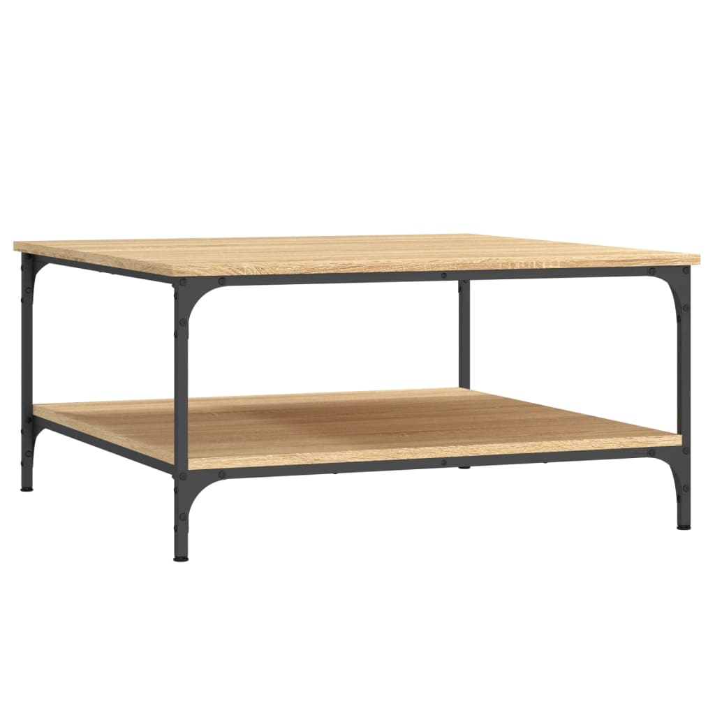 Table basse chêne sonoma 80x80x40 cm bois d'ingénierie - XIOS