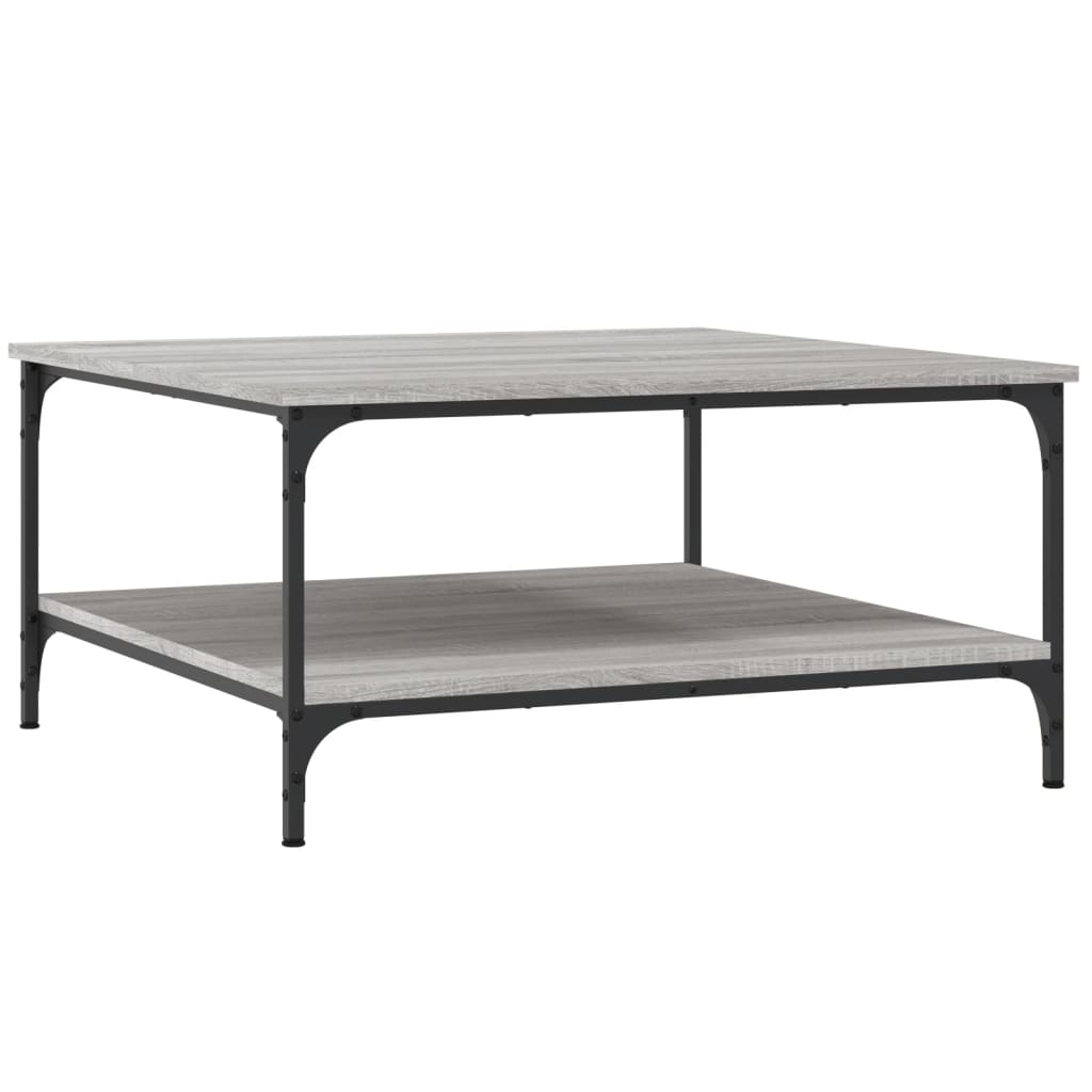 Table basse sonoma gris 80x80x40 cm bois d'ingénierie - XIOS