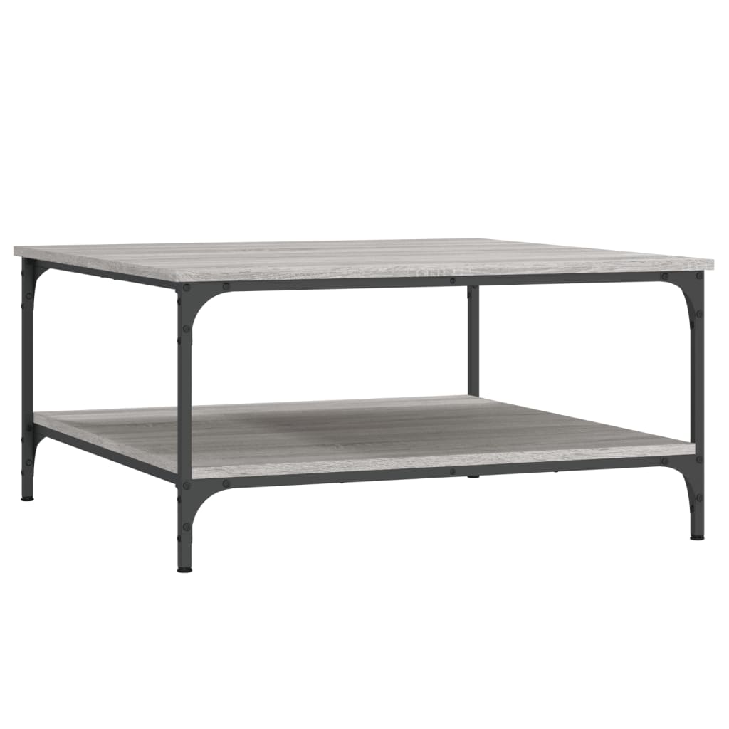 Table basse sonoma gris 80x80x40 cm bois d'ingénierie - XIOS