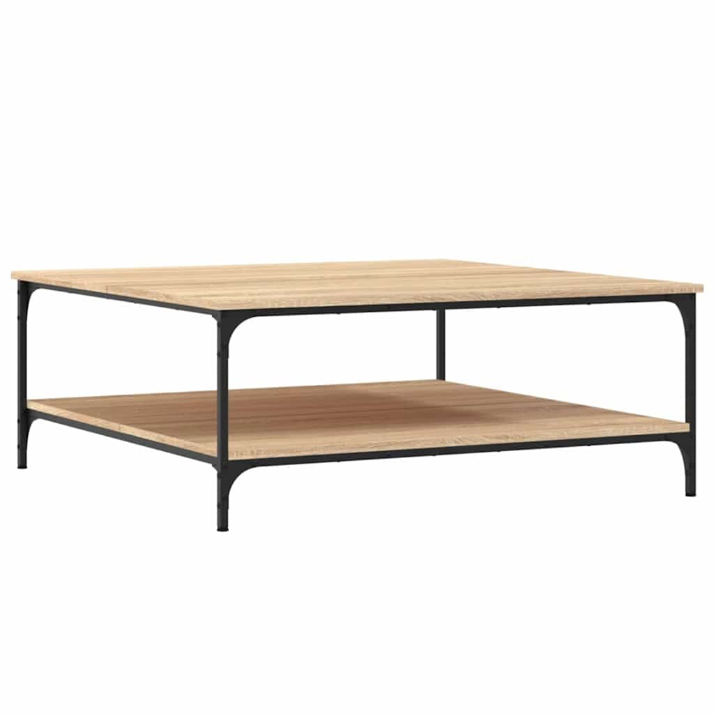Table basse chêne sonoma 100x100x40 cm bois d'ingénierie XIOS