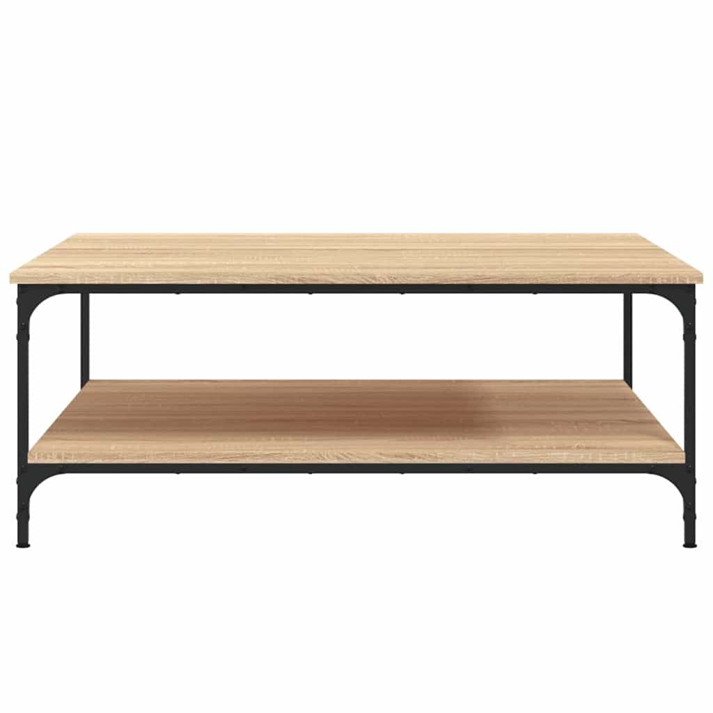 Table basse chêne sonoma 100x100x40 cm bois d'ingénierie XIOS