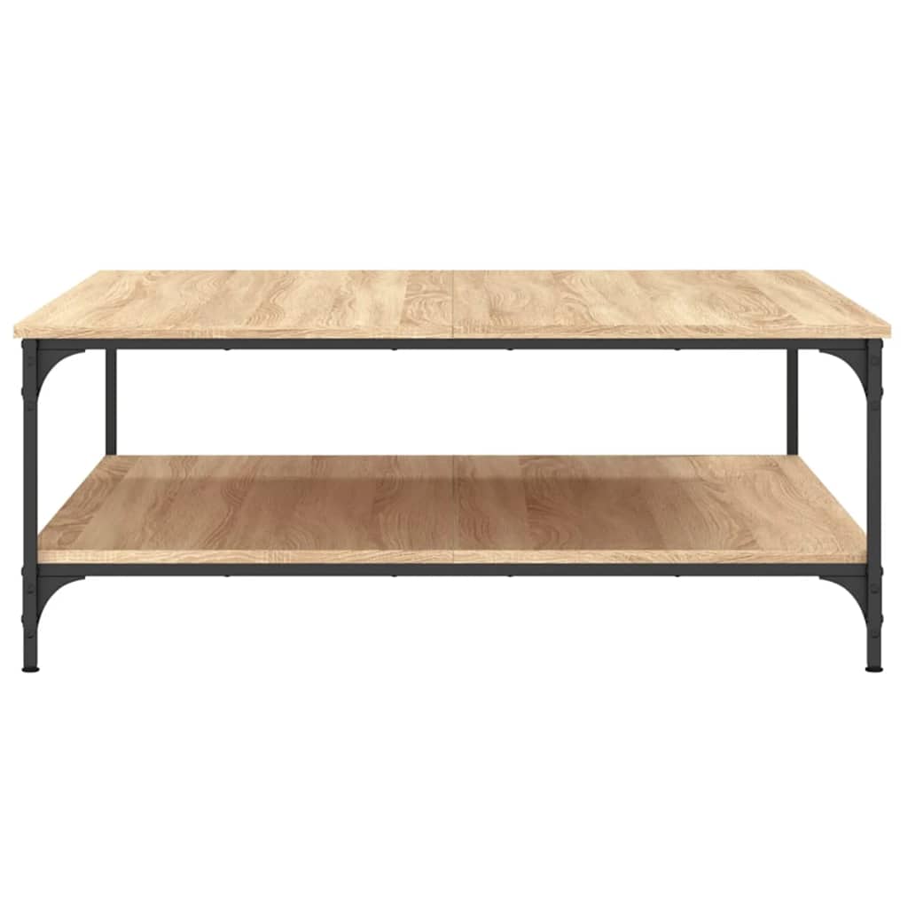 Table basse chêne sonoma 100x100x40 cm bois d'ingénierie XIOS