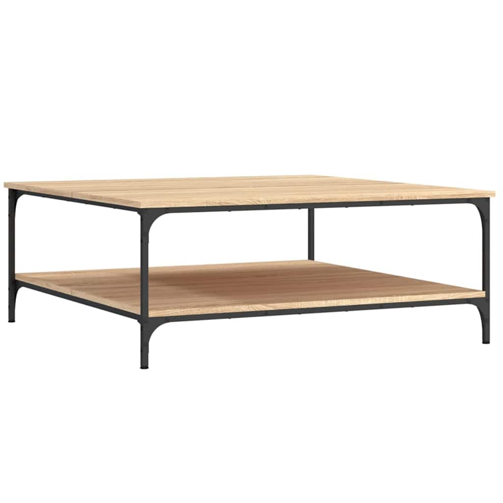 Table basse chêne sonoma 100x100x40 cm bois d'ingénierie XIOS