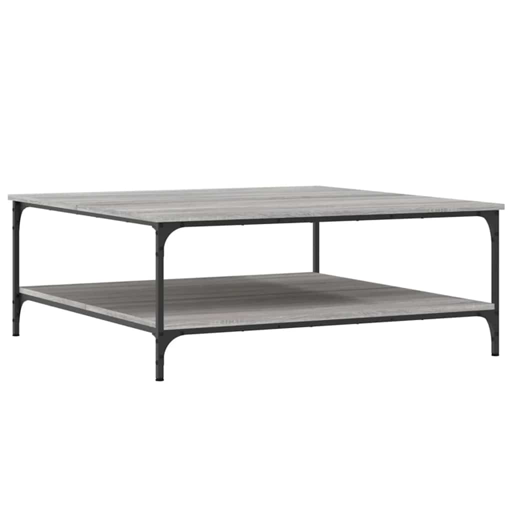 Table basse sonoma gris 100x100x40 cm bois d'ingénierie - XIOS