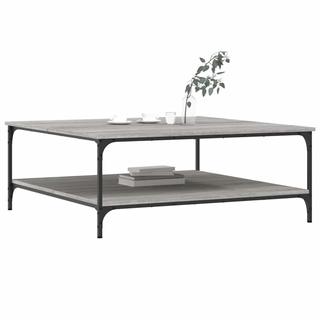 Table basse sonoma gris 100x100x40 cm bois d'ingénierie - XIOS