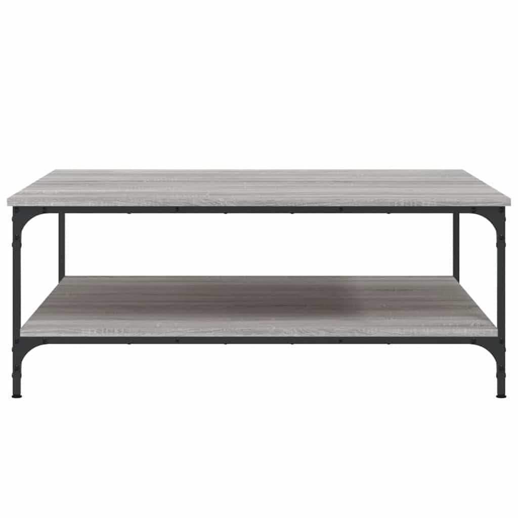 Table basse sonoma gris 100x100x40 cm bois d'ingénierie - XIOS