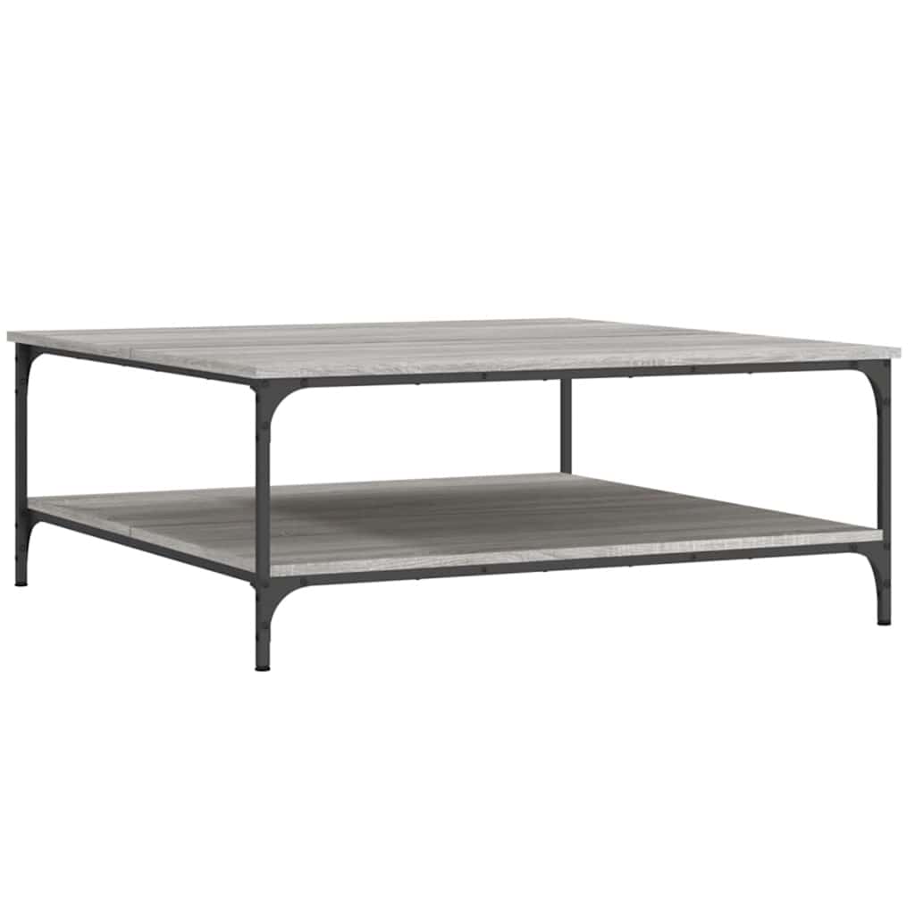 Table basse sonoma gris 100x100x40 cm bois d'ingénierie - XIOS
