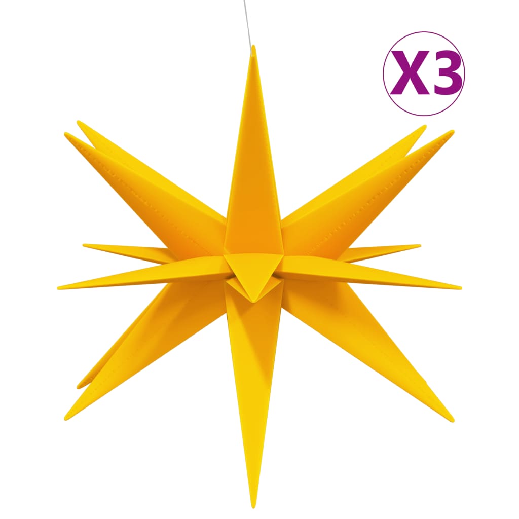 Lumières de Noël avec LED 3 pcs pliable jaune 100 cm - XIOS