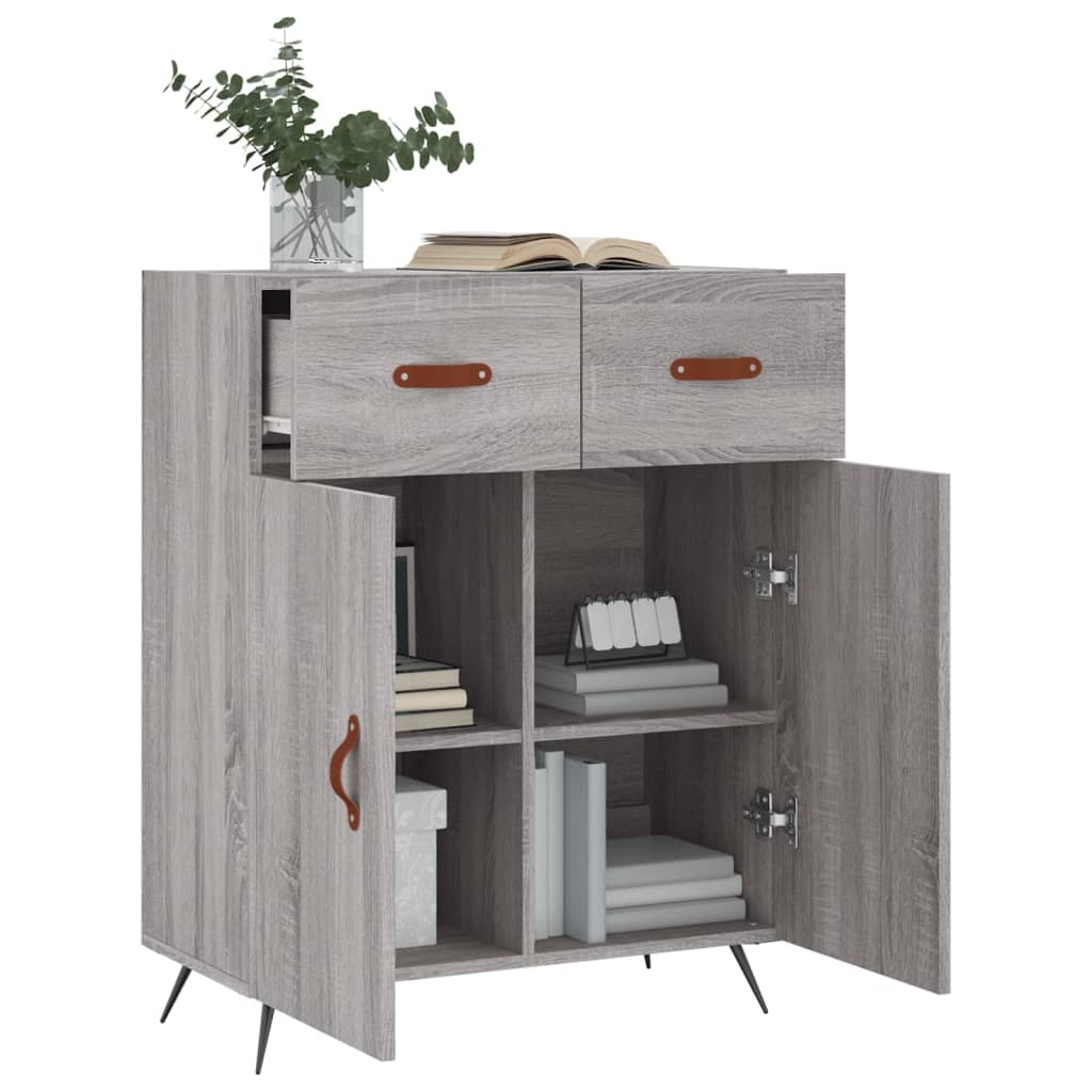 Buffet sonoma gris 69,5x34x90 cm bois d'ingénierie - XIOS