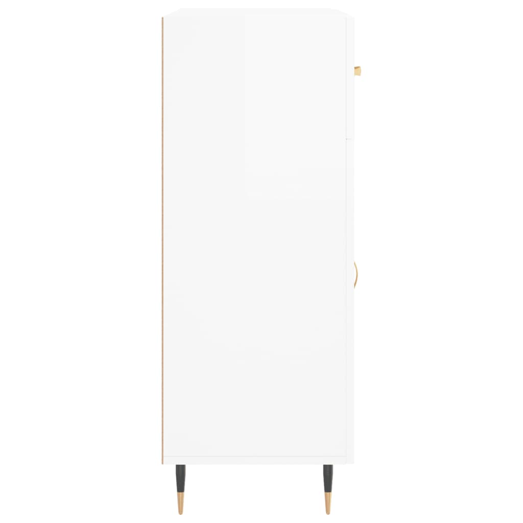 Buffet Blanc brillant 69,5x34x90 cm Bois d'ingénierie - XIOS