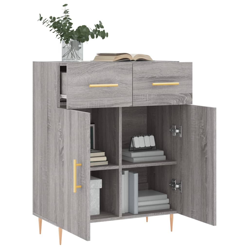 Buffet sonoma gris 69,5x34x90 cm bois d'ingénierie - XIOS