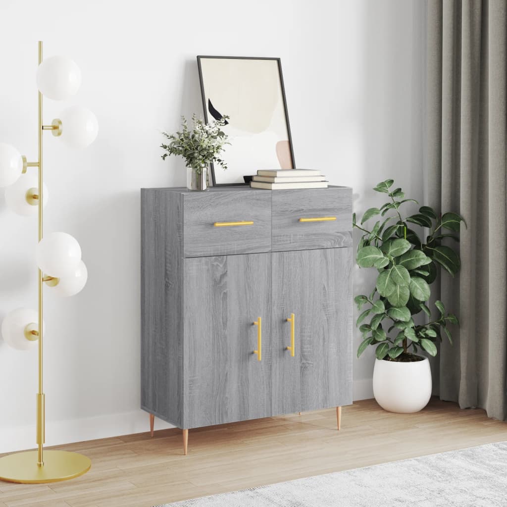 Buffet sonoma gris 69,5x34x90 cm bois d'ingénierie - XIOS
