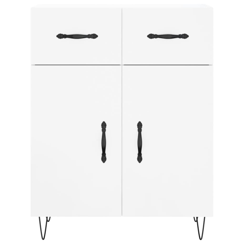 Buffet Blanc brillant 69,5x34x90 cm Bois d'ingénierie - XIOS
