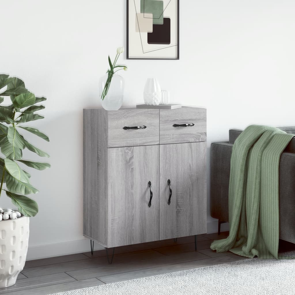 Buffet sonoma gris 69,5x34x90 cm bois d'ingénierie - XIOS