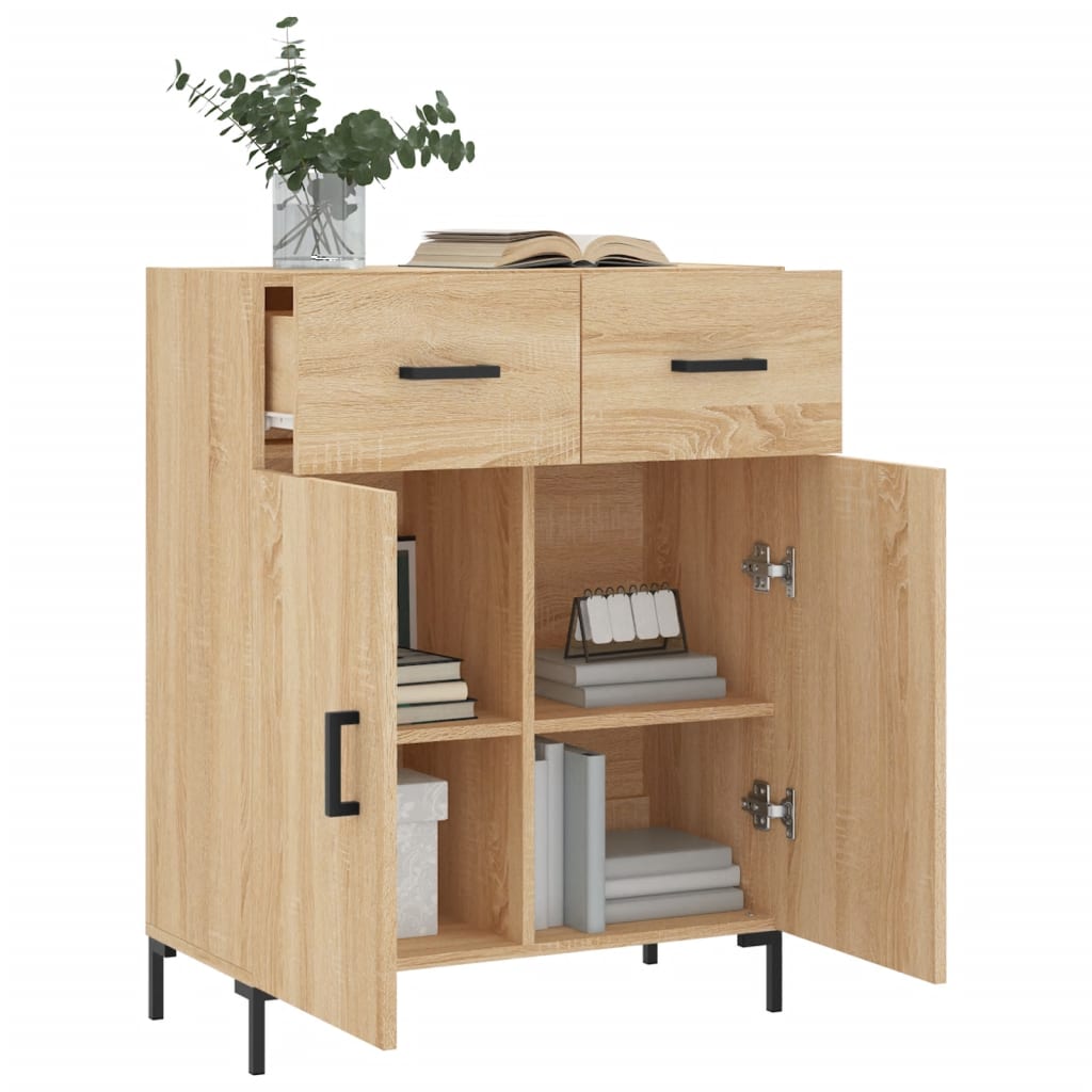 Buffet chêne sonoma 69,5x34x90 cm bois d'ingénierie - XIOS